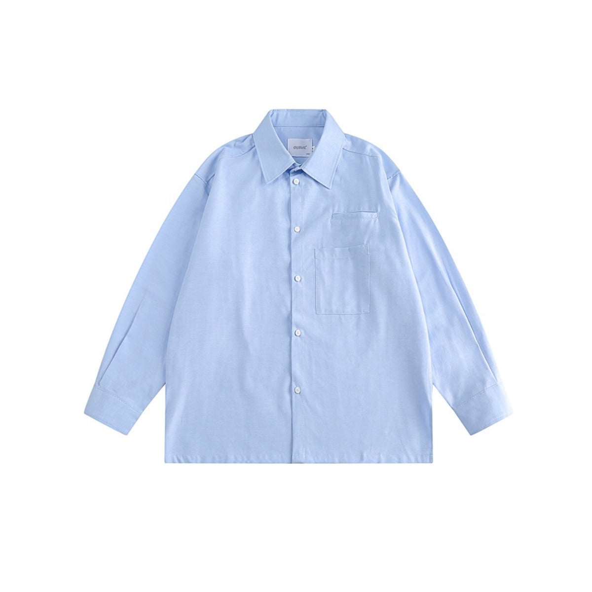 Unisex Shirt Vintage Oxford Loose Casual Long Sleeves Shirt