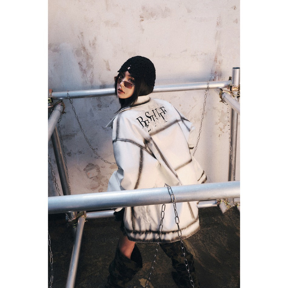 Unisex Coat Loose Retro Winter PU Leather Jacket