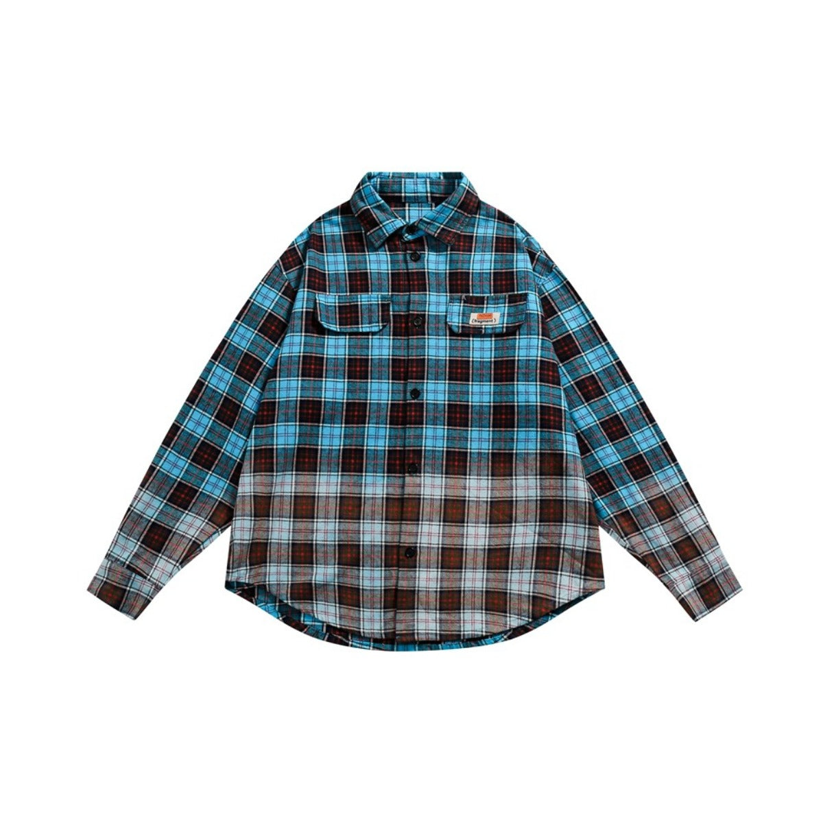 Unisex Shirt Loose Plaid Coat
