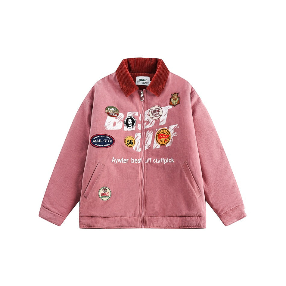Unisex Coat Vintage Coat Loose Cotton Coat