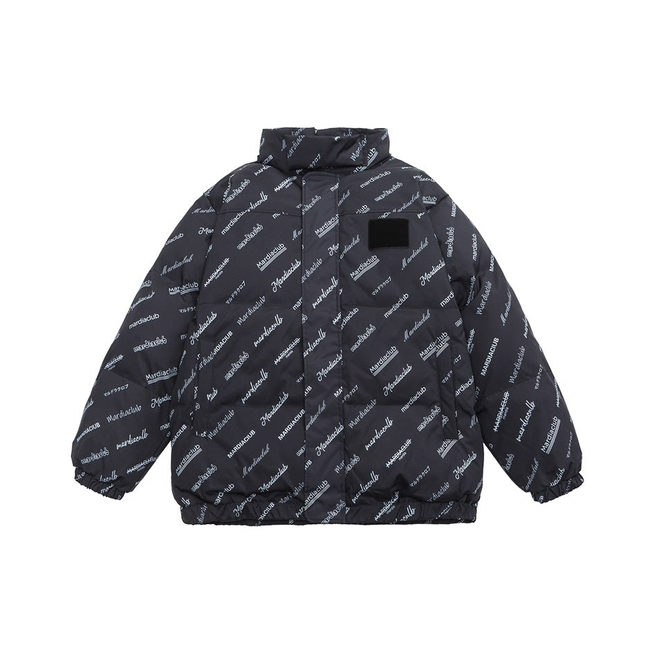 Unisex Coat Loose Thick Stand-up Collar Cotton-Padded Coat Winter Coat