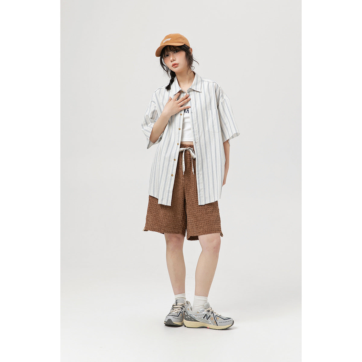 Unisex Shirt Vintage Striped Shirt Summer Cardigan Loose