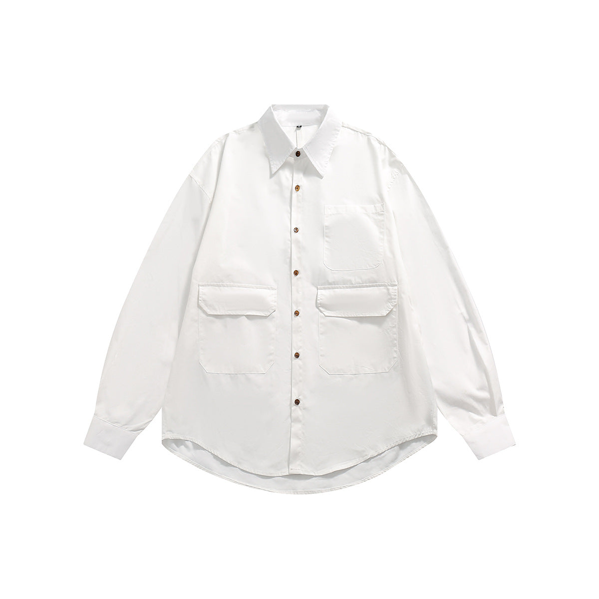 Unisex Shirt Multi-Pocket Loose Cotton Handsome