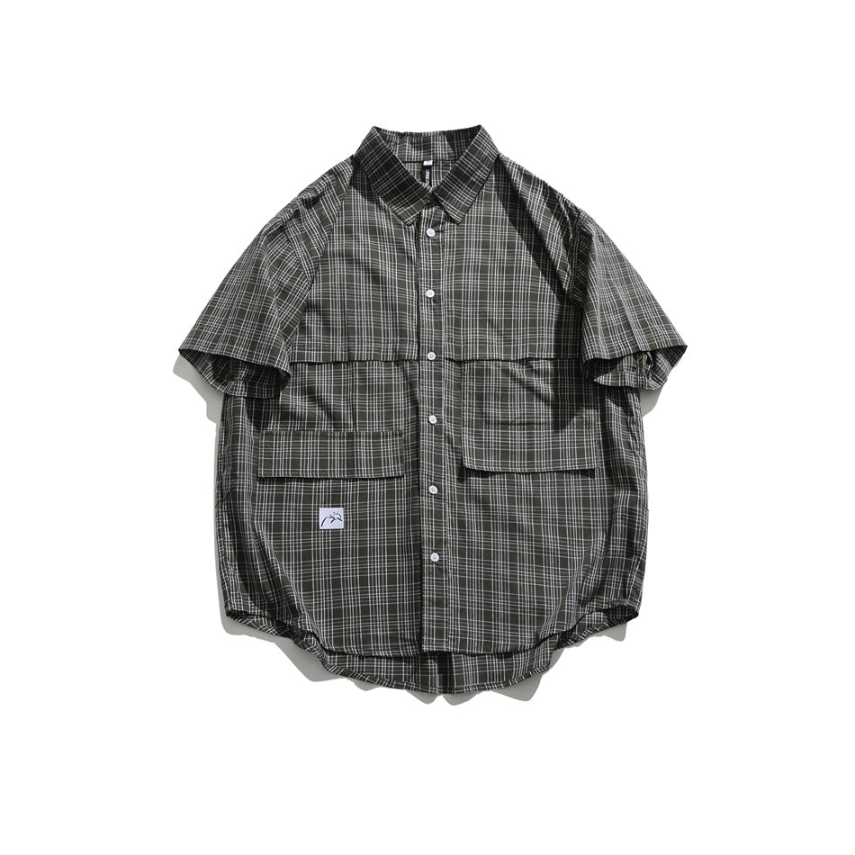 Unisex Shirt Plaid Loose Leisure All-Matching