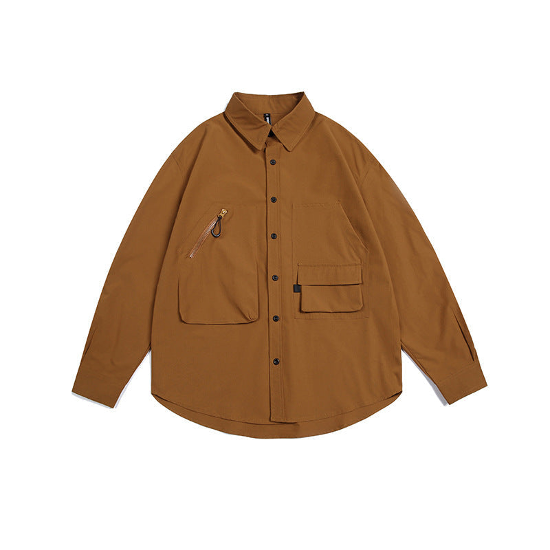 Unisex Shirt Vintage Baggy Coat