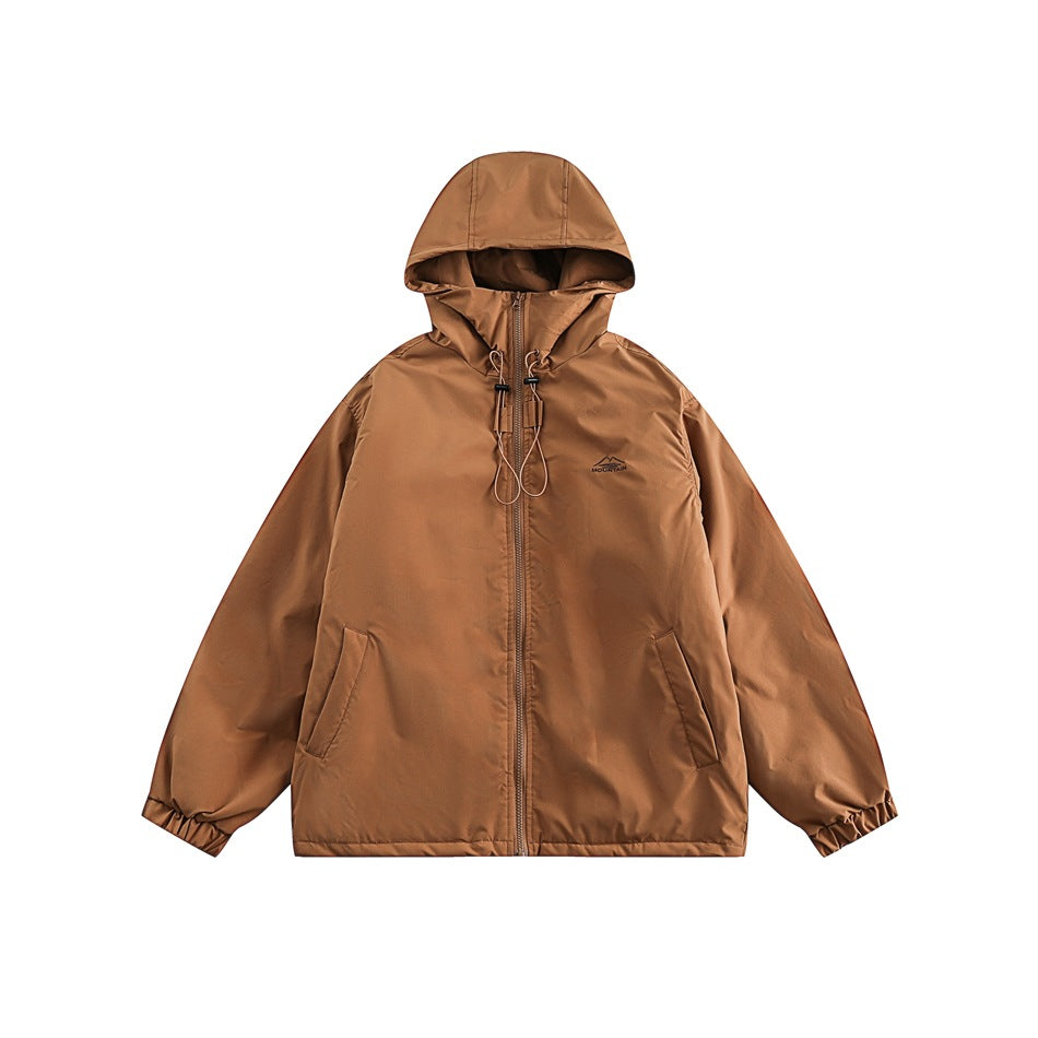 Unisex Coat Loose Winter Shell Jacket Hooded