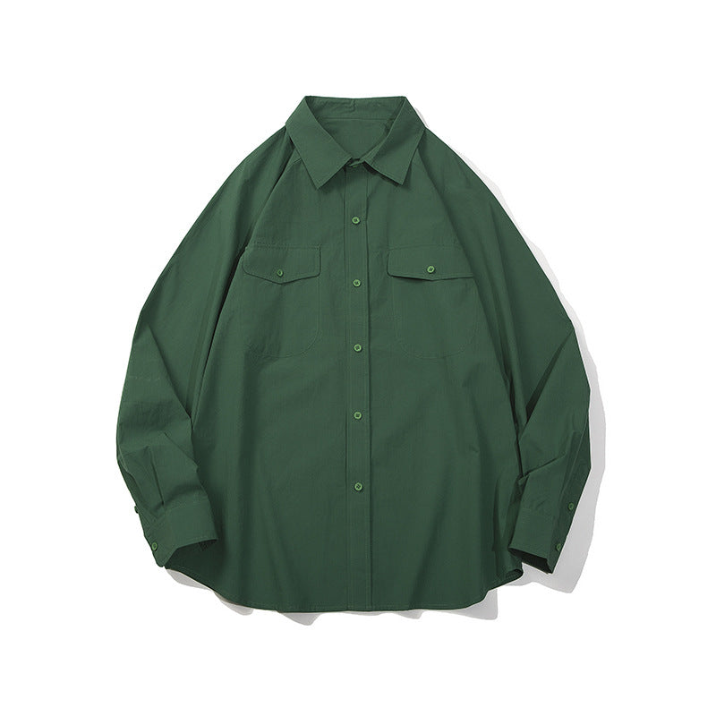 Unisex Shirt Cotton Loose Casual