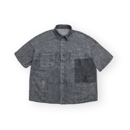 Unisex Shirt Heavy Pocket Loose Denim
