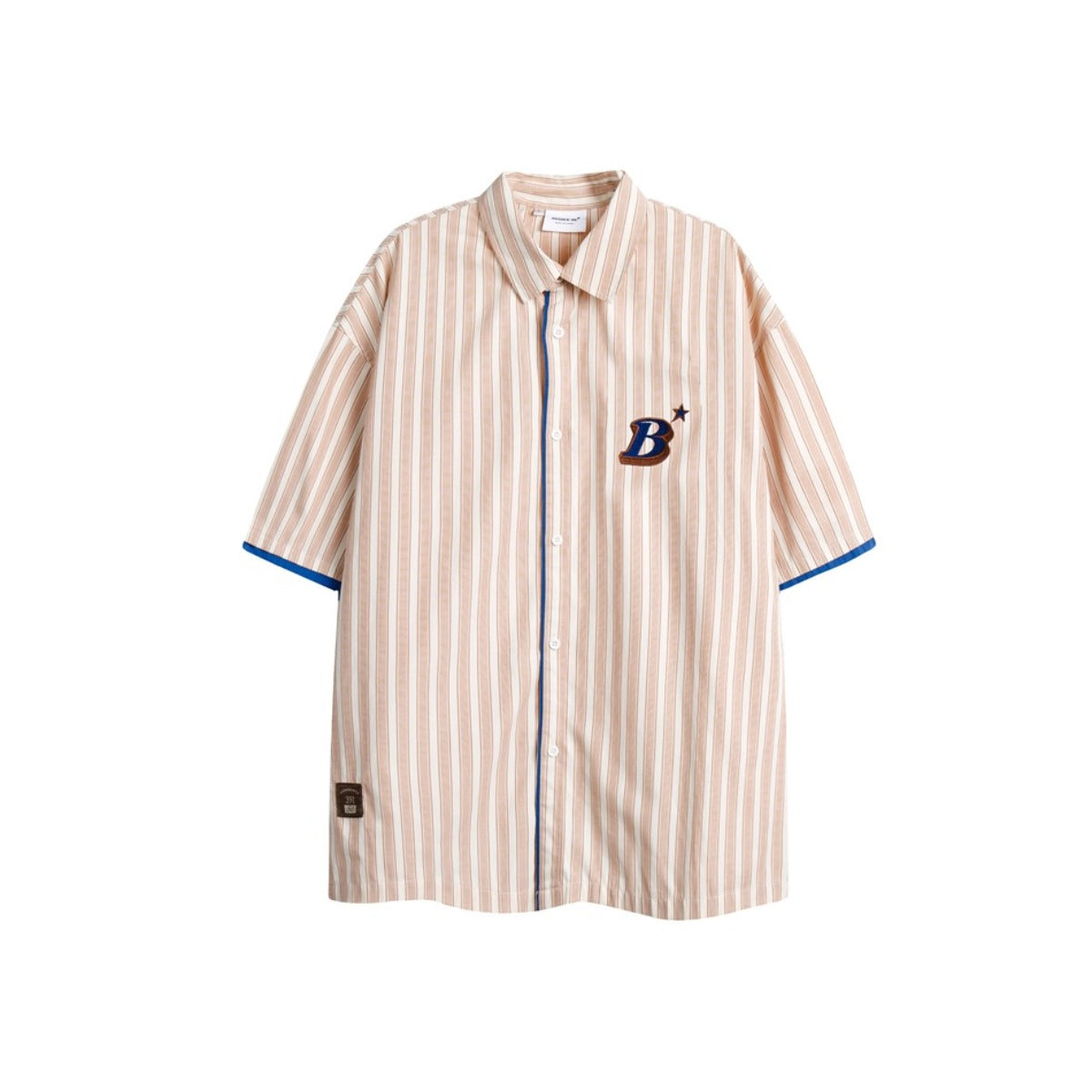 Unisex Shirt Vintage Stripe Loose