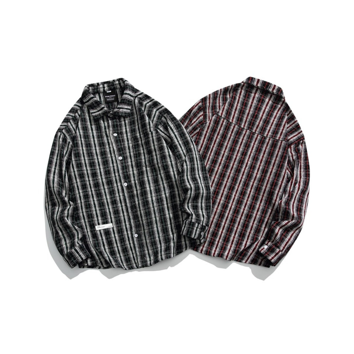 Unisex Shirt Vintage Striped Shirt Couple