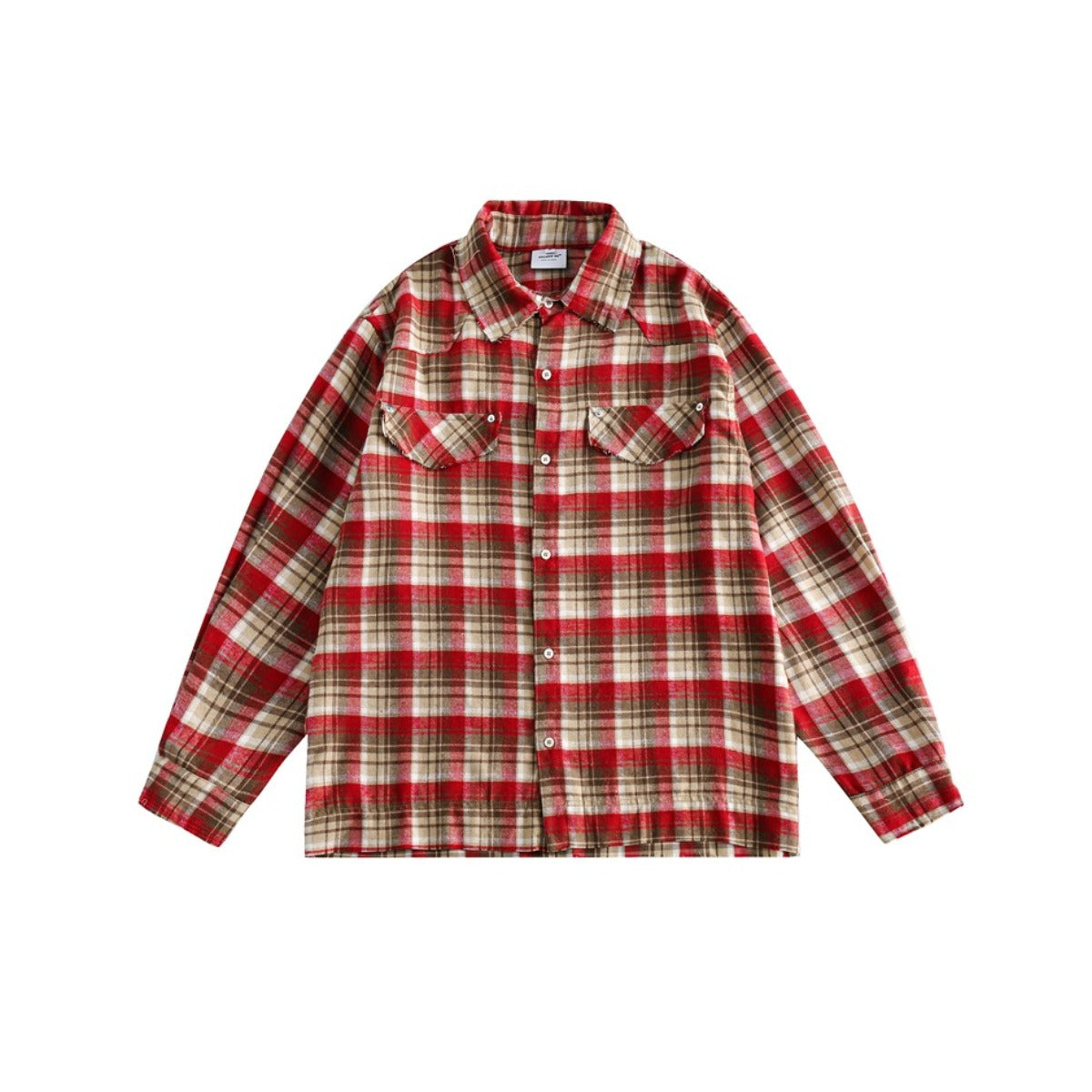 Unisex Shirt Vintage Loose Flannel Jacket