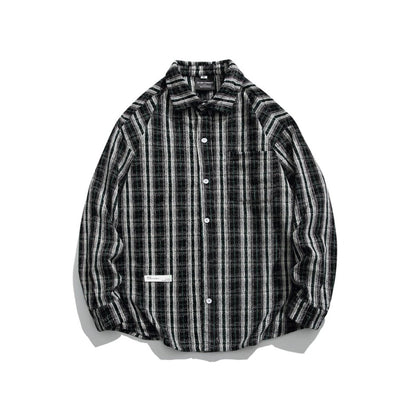 Unisex Shirt Vintage Striped Shirt Couple