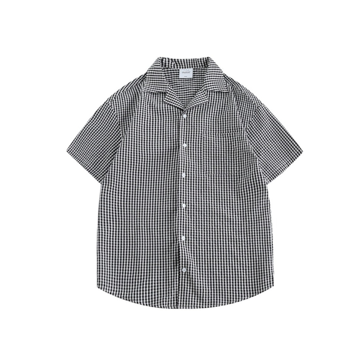 Unisex Shirt Retro College Style Plaid Loose Cityboy