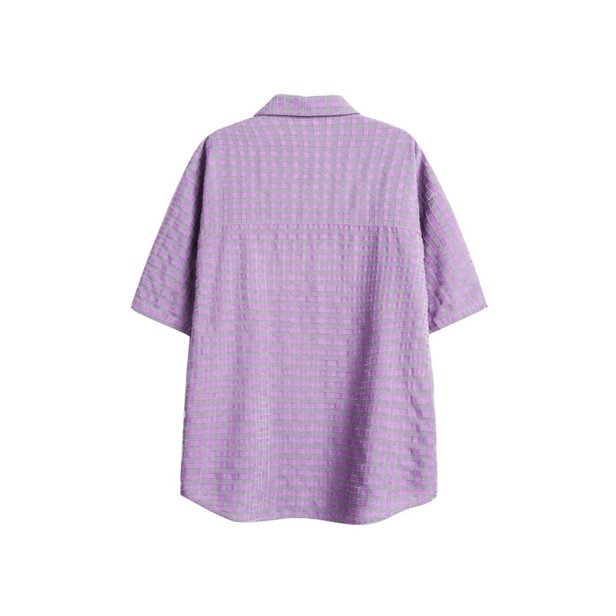 Unisex Shirt Grid Slim Coat