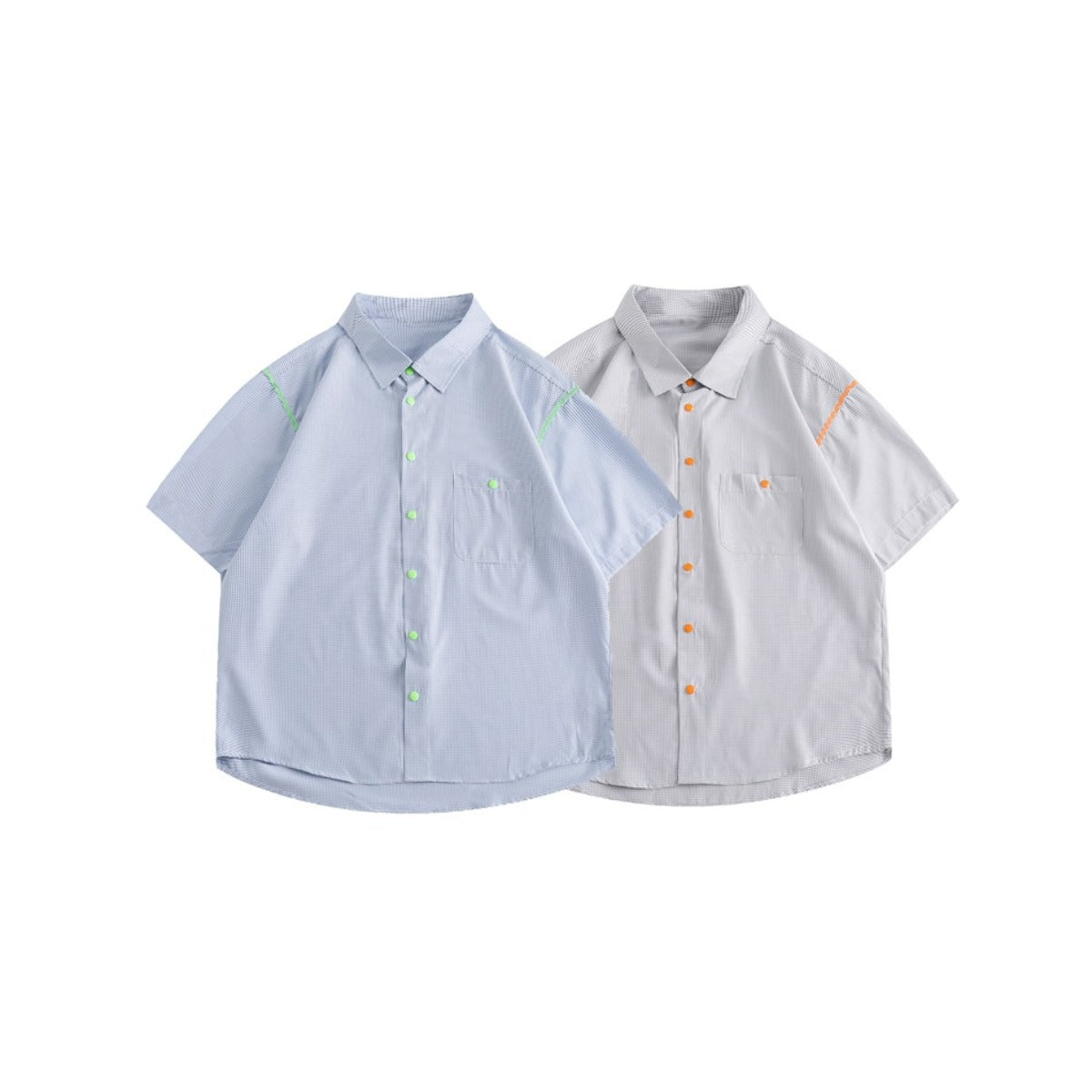 Unisex Shirt Summer Retro Plaid Cardigan Coat Loose