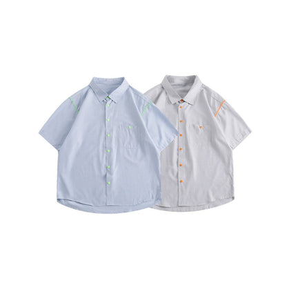 Unisex Shirt Summer Retro Plaid Cardigan Coat Loose