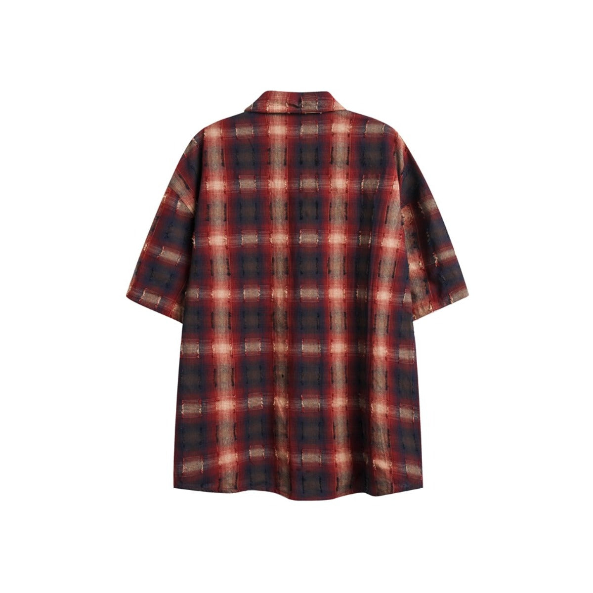 Unisex Shirt Loose Plaid Shirt Coat
