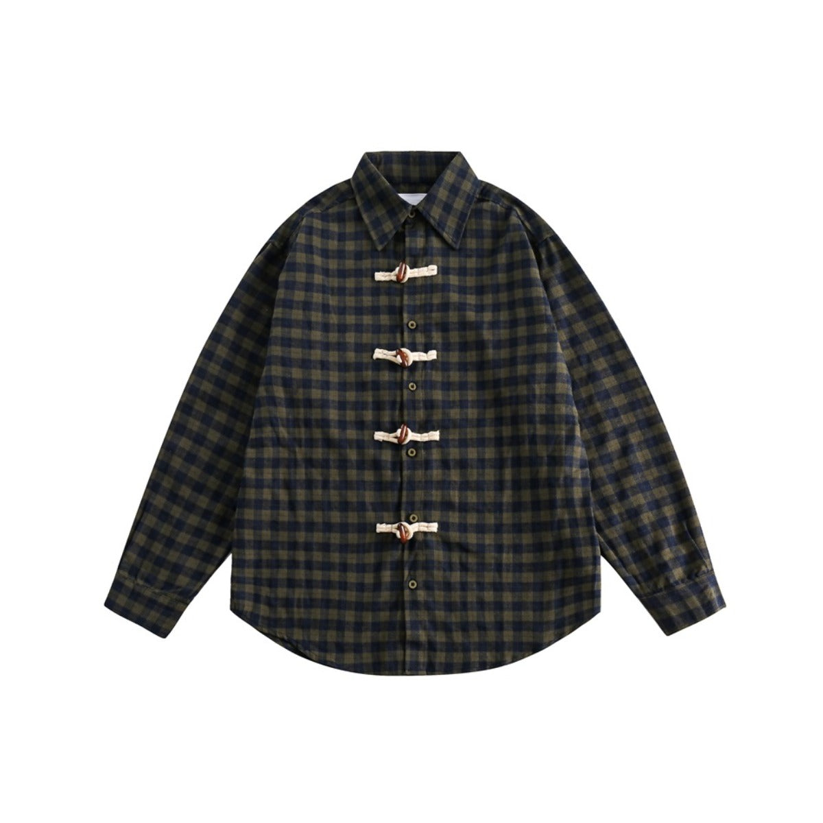 Unisex Shirt Flannel Plaid Shirt All Cotton Loose