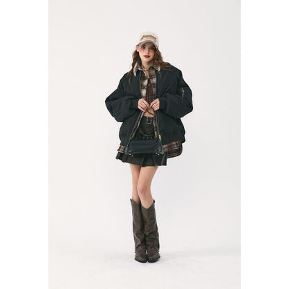 Unisex Coat Winter Cotton-Padded Coat Couple Fake Two Pieces