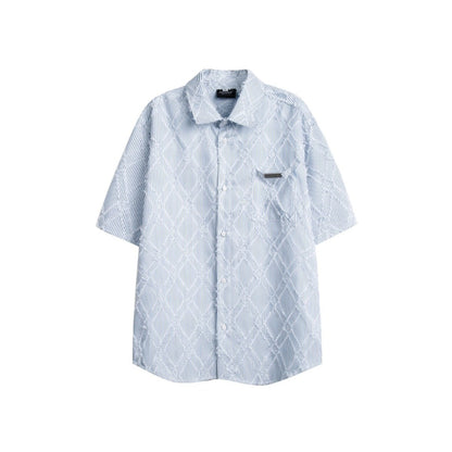 Unisex Shirt Striped Loose
