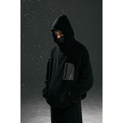 Unisex Coat Loose Polar Fleece Jacket Thermal Cotton-Padded Clothes