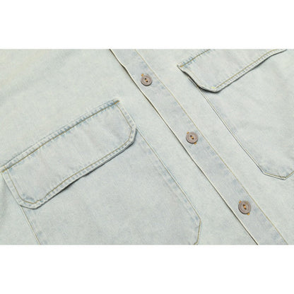 Unisex Shirt Vintage Baggy Coat