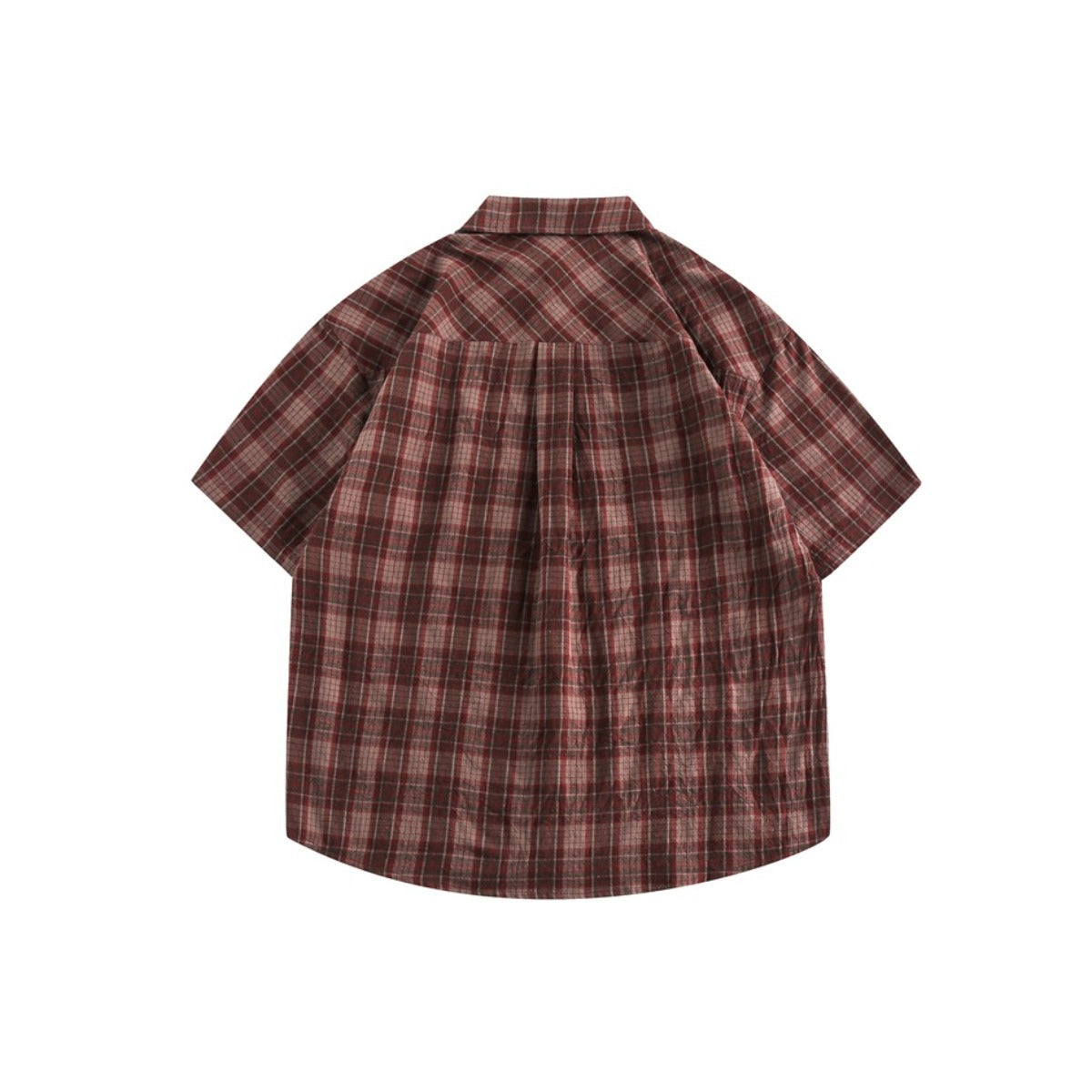 Unisex Shirt Retro College Style Plaid Loose Cityboy