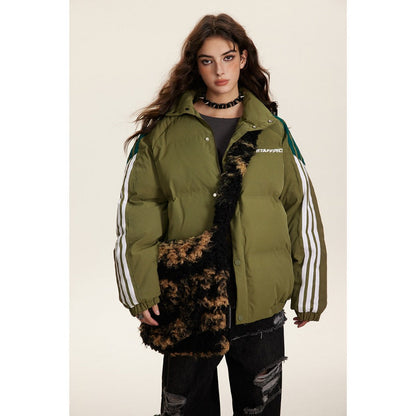 Unisex Coat Cotton Coat Winter Coat Couple Stand Collar