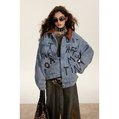 Unisex Coat Do the Old Cowboy Coat Couple Loose Thick