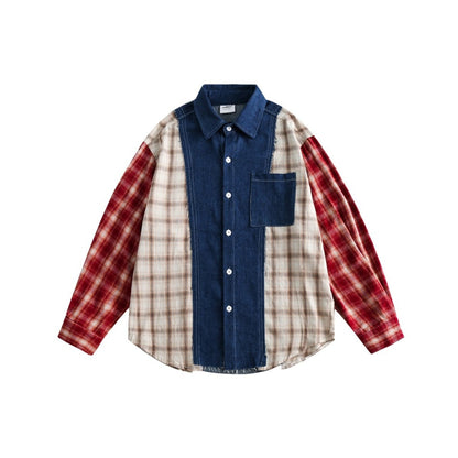 Unisex Shirt Stitching Baggy Coat