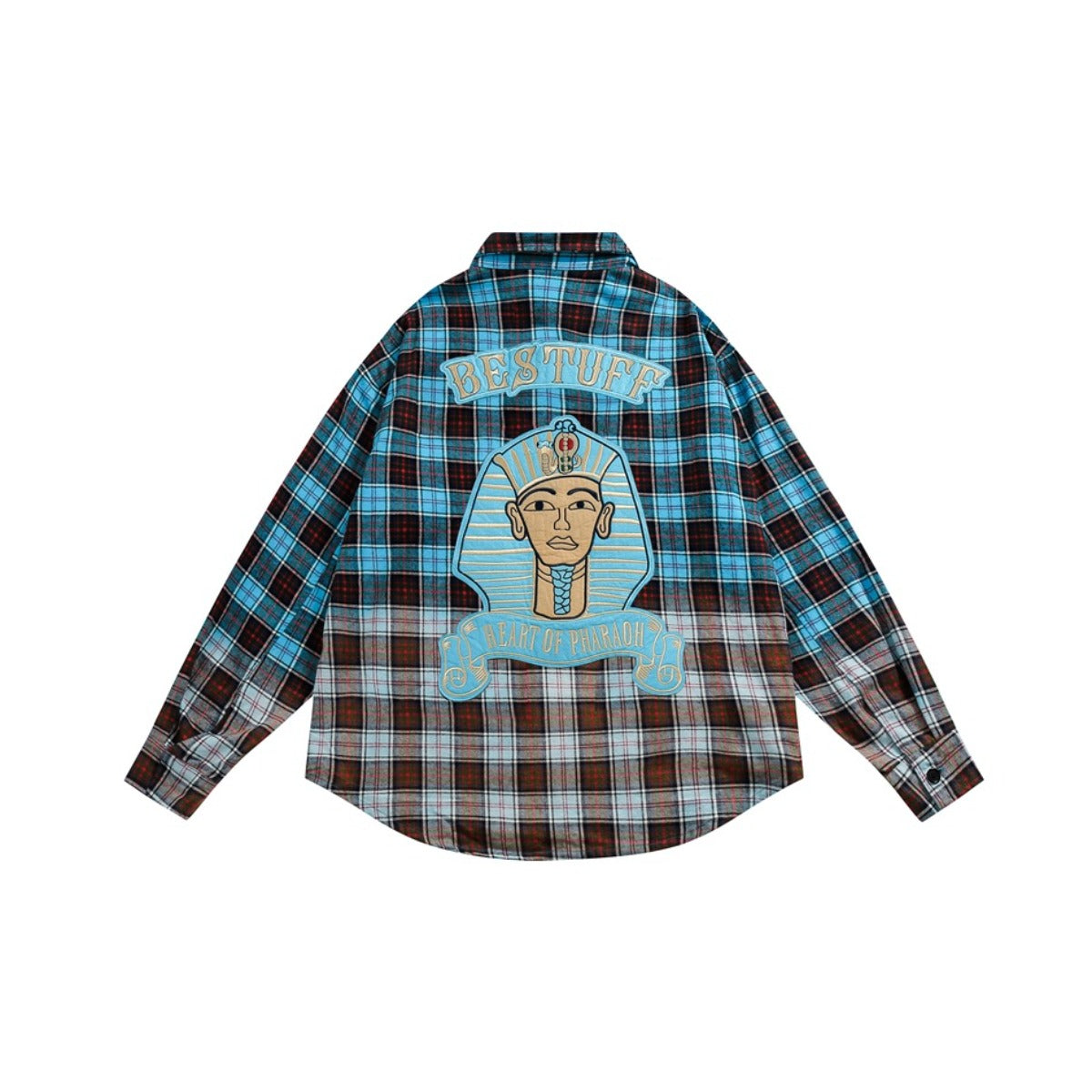 Unisex Shirt Loose Plaid Coat