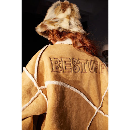 Unisex Coat Loose Cotton Coat Lamb Wool Cotton-Padded Jacket