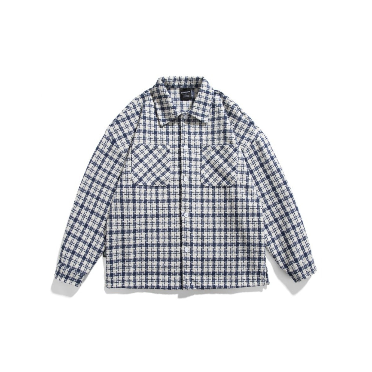 Unisex Shirt Vintage Plaid Loose