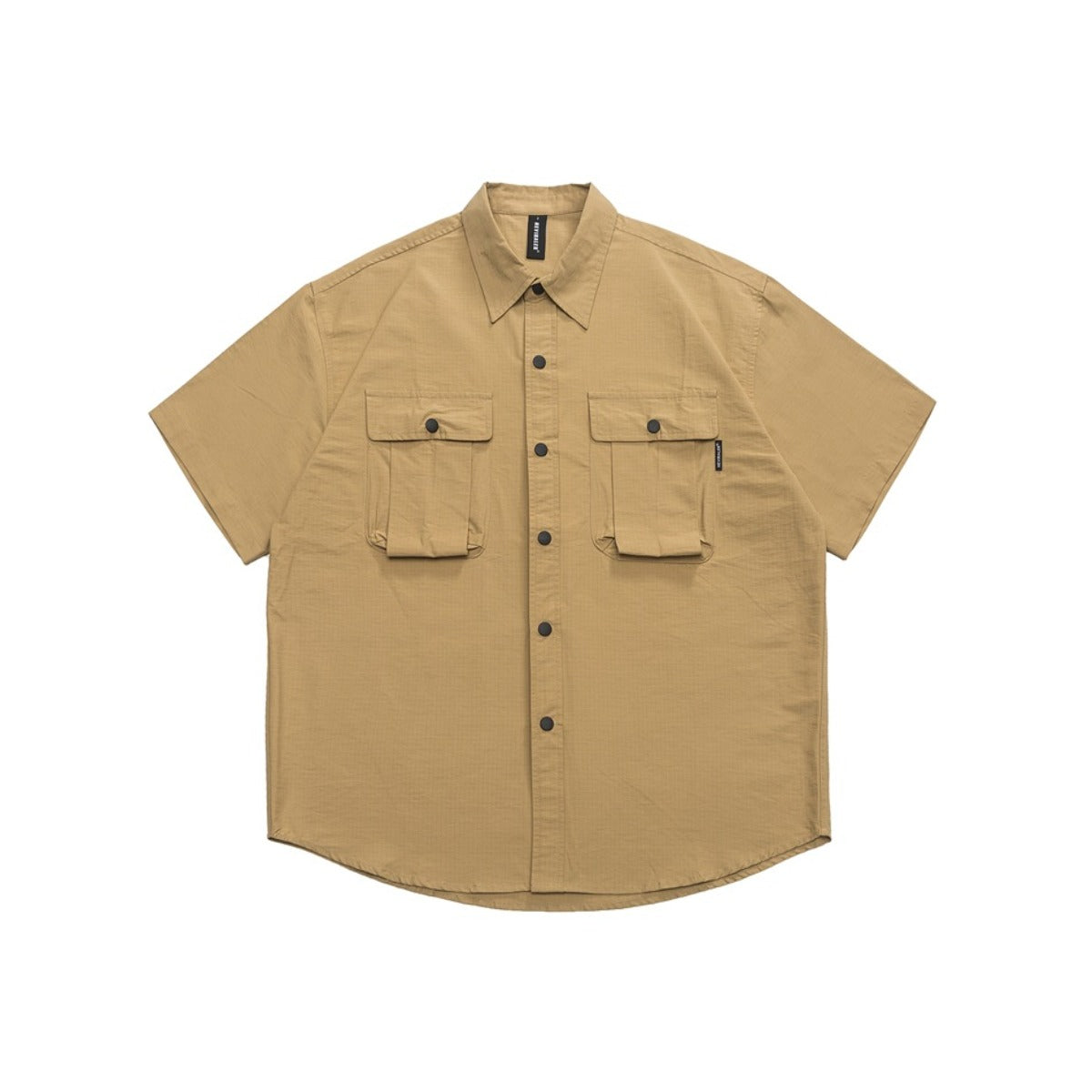 Unisex Shirt Summer Retro Three-Dimensional Pocket Loose