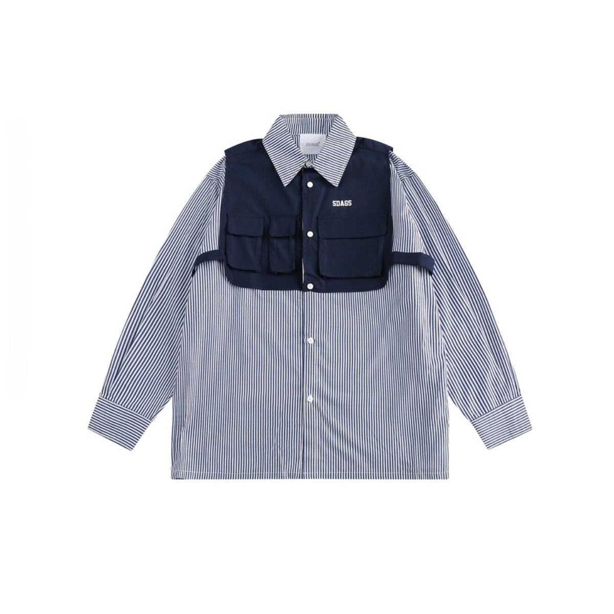 Unisex Shirt Striped Shirt Loose
