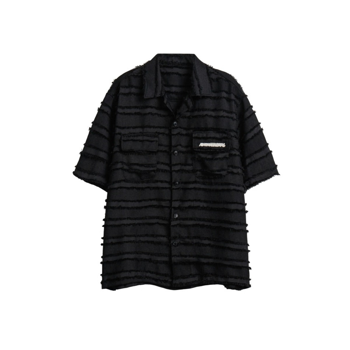 Unisex Shirt Brushed Short-Sleeved Coat Shirt