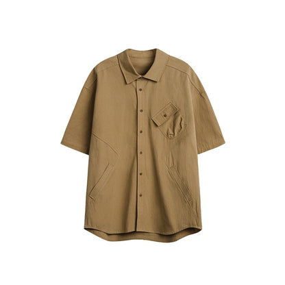 Unisex Shirt Casual Pocket Loose