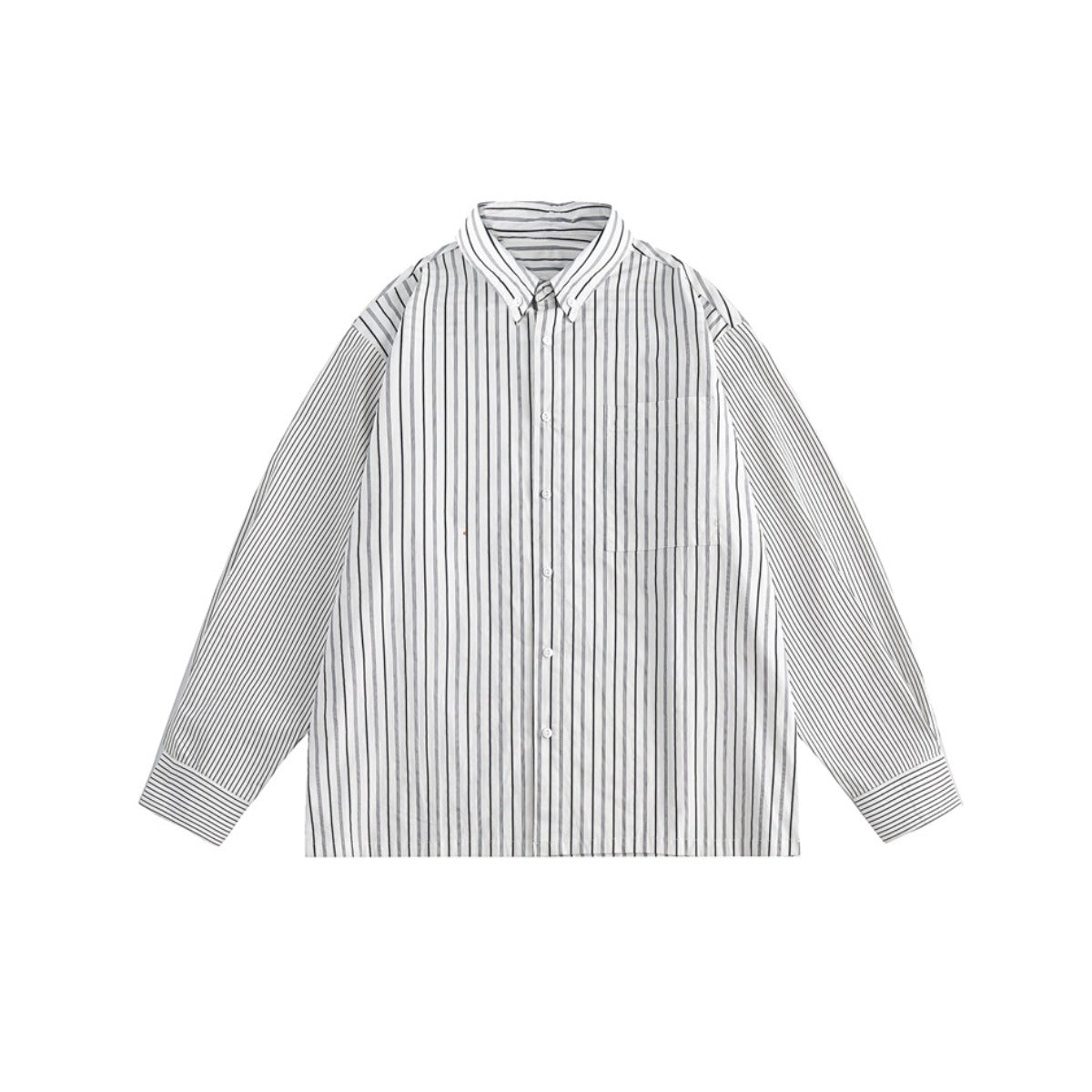 Unisex Shirt Handsome Stitching Stripes