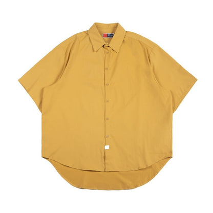 Unisex Shirt Retro Solid Color Casual Loose