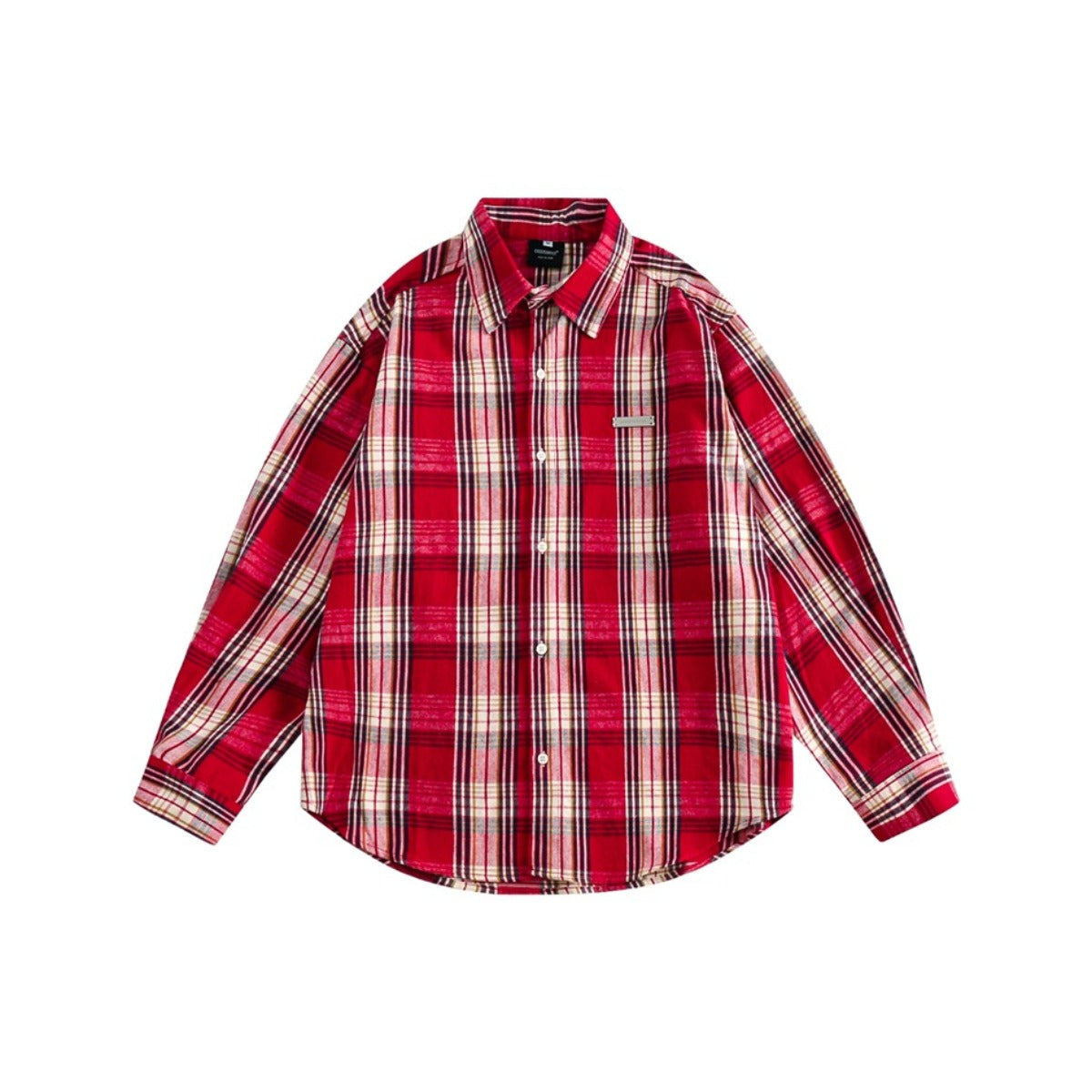 Unisex Shirt Plaid Loose