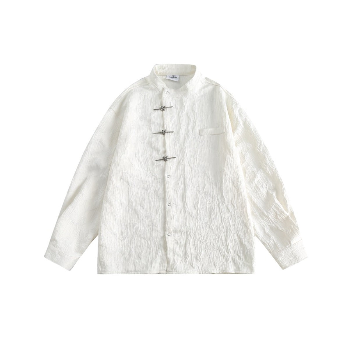 Unisex Shirt Loose Long Sleeve Shirt Chinese Style Coat