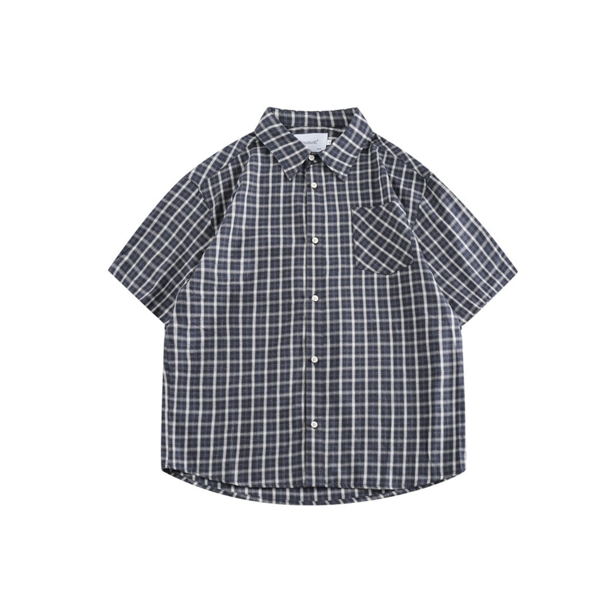 Unisex Shirt Retro College Style Plaid Loose Cityboy