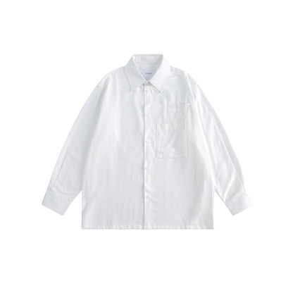Unisex Shirt Vintage Oxford Loose Casual Long Sleeves Shirt