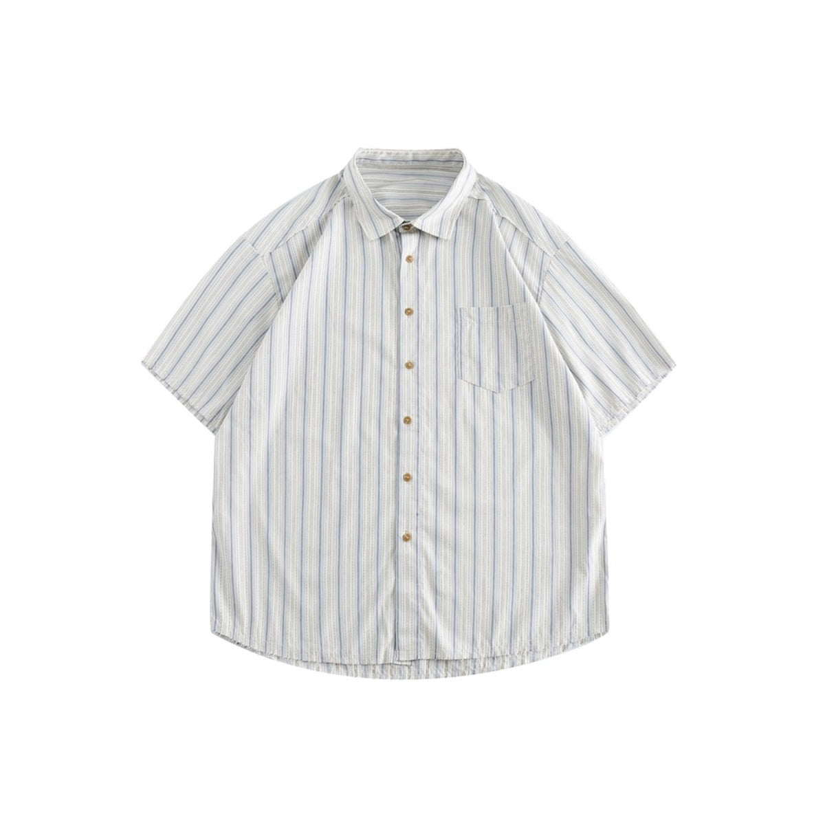 Unisex Shirt Vintage Striped Shirt Summer Cardigan Loose