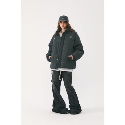Unisex Coat Embroidery Loose Winter Cotton Dress