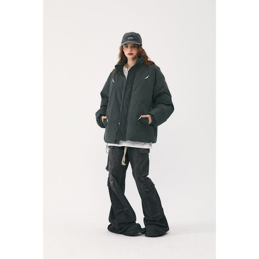 Unisex Coat Embroidery Loose Winter Cotton Dress