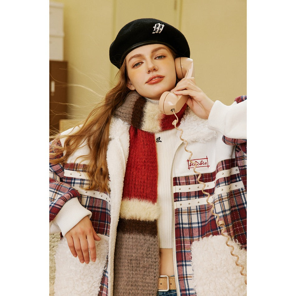 Unisex Coat Youth University Style Winter Cotton Dress Lamb Wool