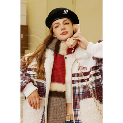 Unisex Coat Youth University Style Winter Cotton Dress Lamb Wool