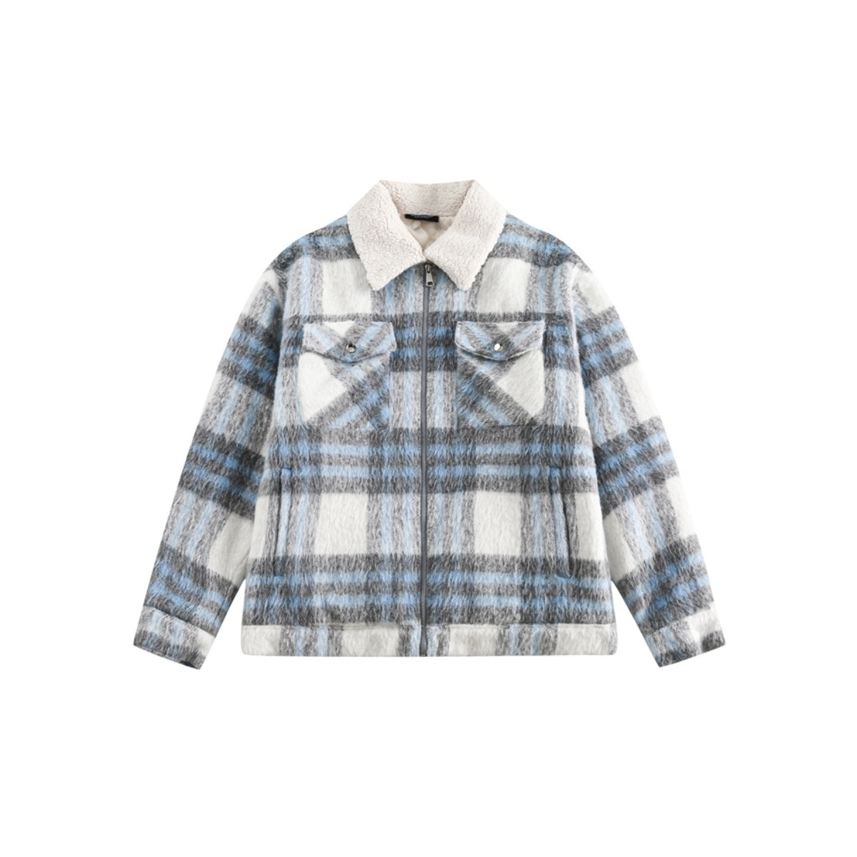 Unisex Coat Men and Women Loose Retro Plaid Winter
