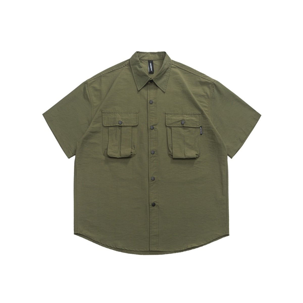 Unisex Shirt Summer Retro Three-Dimensional Pocket Loose